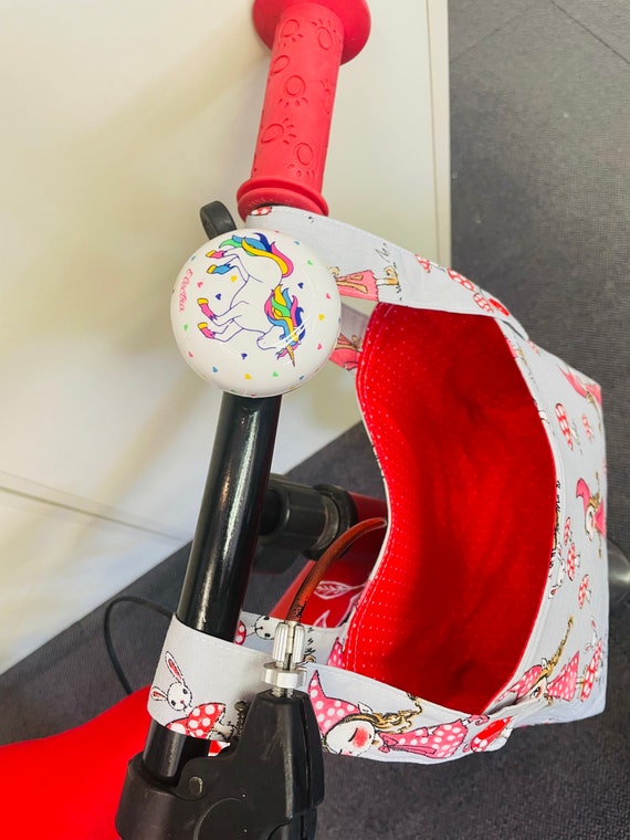 Handlebar Bag Girls Balance Bike Bag Fairytale Bike Bag Red Grey Children s Bike Basket Pouch Children s Bag Small Girl Bag Etsy