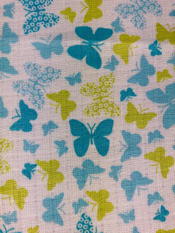 Mulltuch Meterware 0,5 Meter Schmetterlinge Mull Spucktuch Kinder