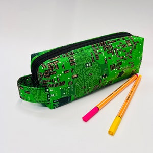 Etui met twee vakken printplaat groen zwart
