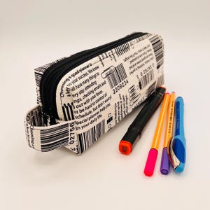 Grappig etui met twee compartimenten, barcodes, barcodes, zwart en wit