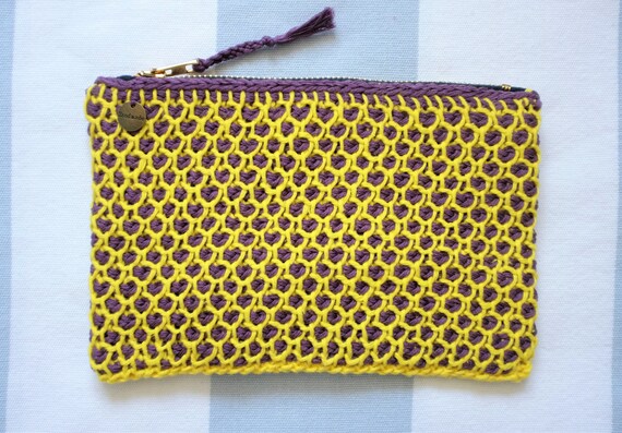 crochet zipper bag