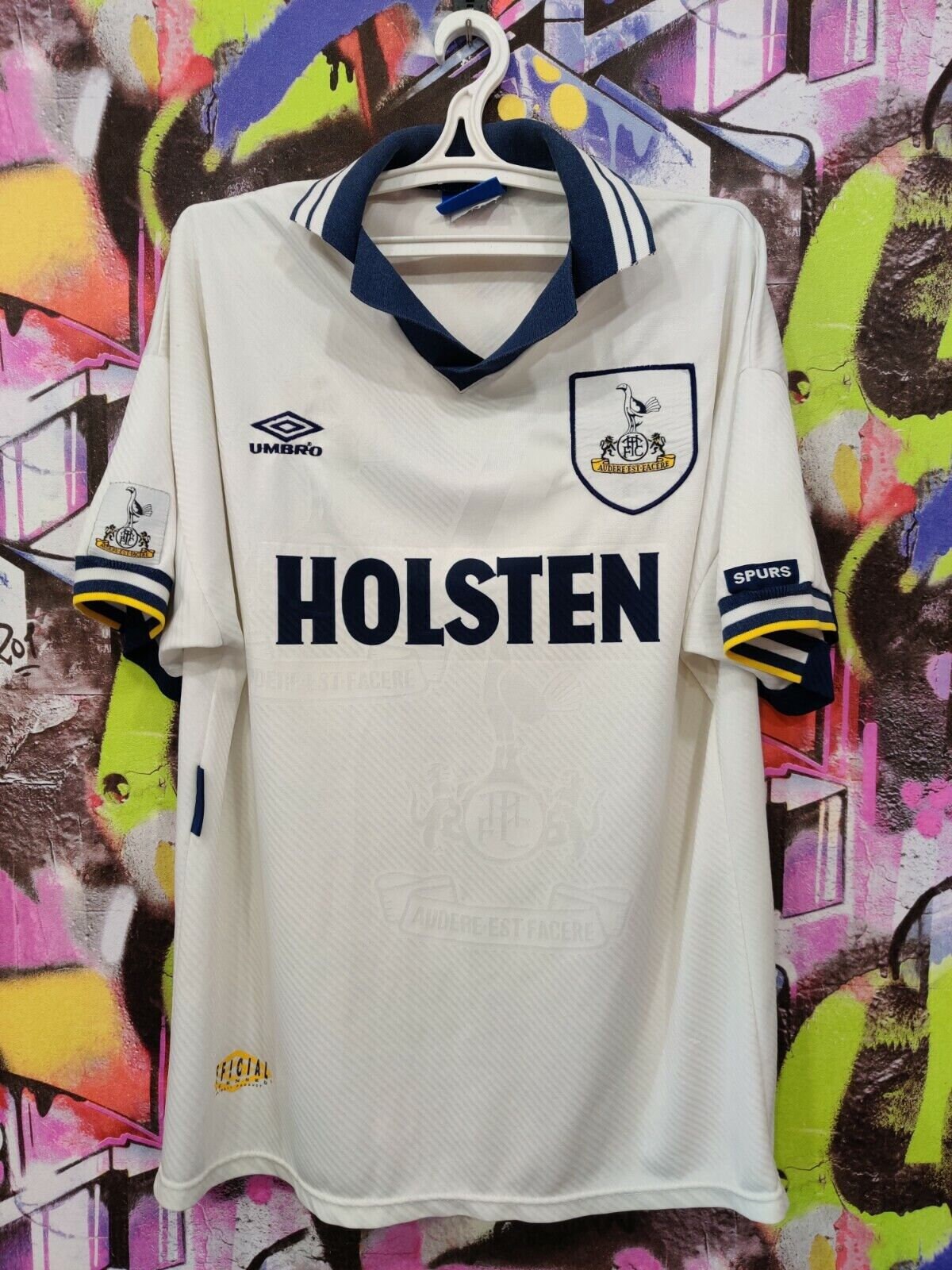 TOTTENHAM HOTSPUR 1994/1995 AWAY FOOTBALL SHIRT SOCCER JERSEY CAMISETA  UMBRO