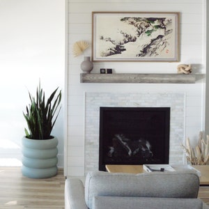 Sage Green Bubble Plant Pot: Modern Tiered Fibrestone Planter