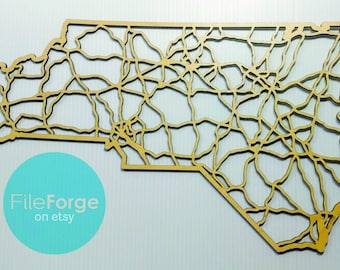 North Carolina Map Laser Cutter File