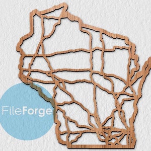 Wisconsin Map Laser Cut File- SVG Download