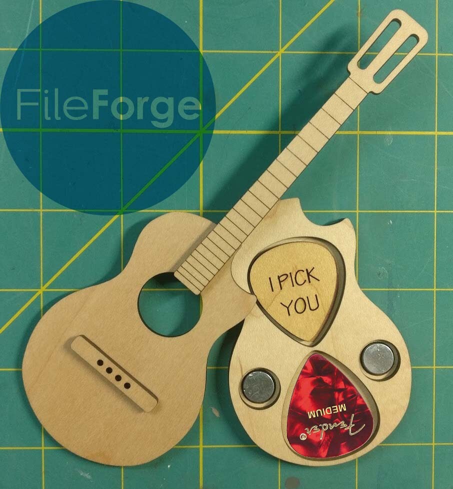 Guitar Pick Box Digital File Etsy