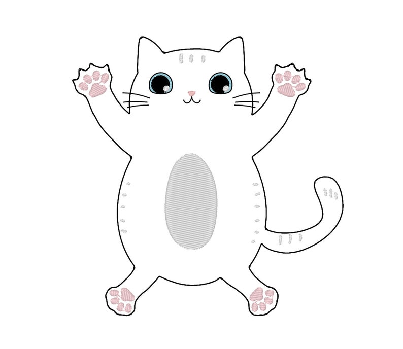 Download Cute Paws Pussy Cat Rag Cat Wants Cuddle Raggy Applique Embroidery Design Ragged Art Collectibles Fiber Arts Deshpandefoundationindia Org