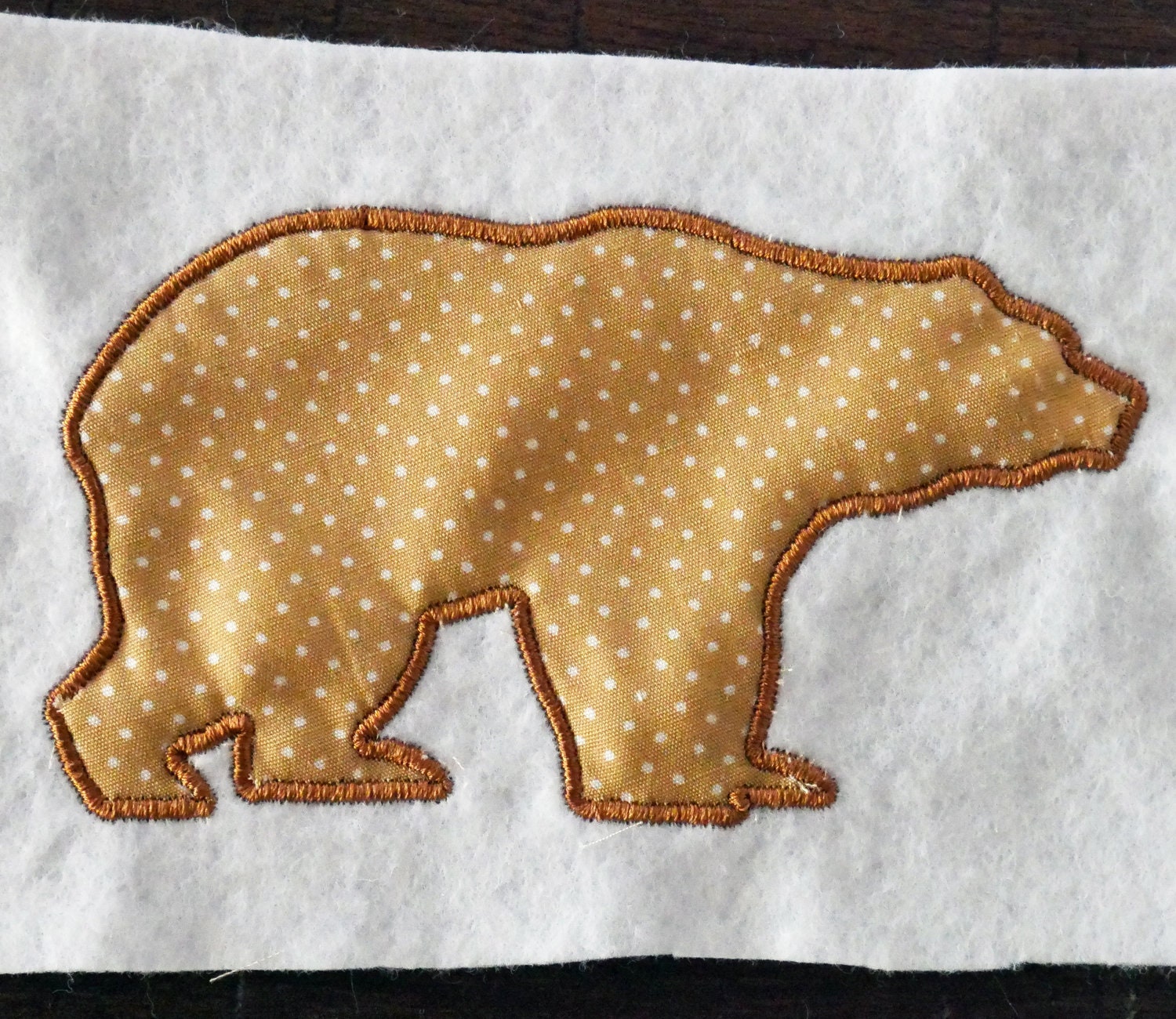 Brown Bear Silhouette Applique Embroidery Design Brown Bear - Etsy Hong Kong