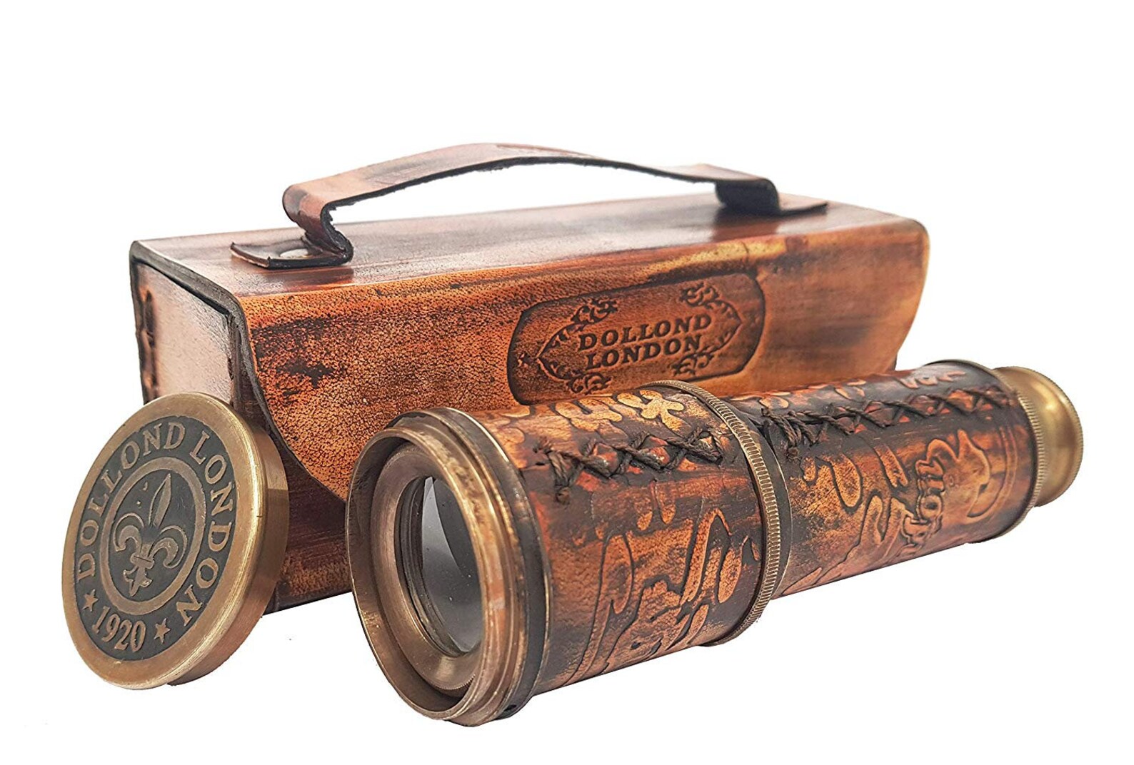 16 Handheld Telescope Long Pirate Telescope in Leather Etsy