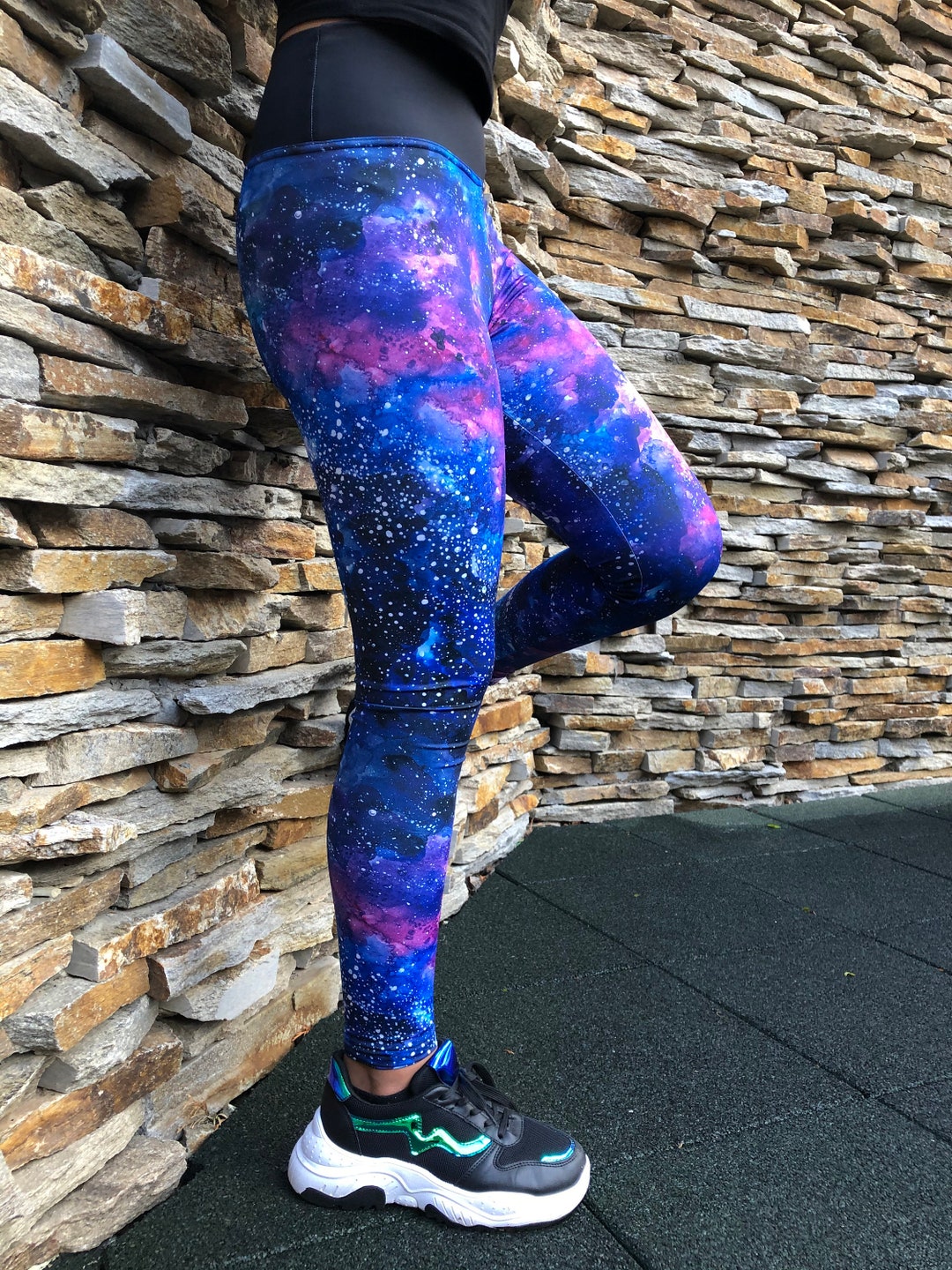 Women Leggings, Galaxy Leggings, Blue Leggings, Yoga Lhigh