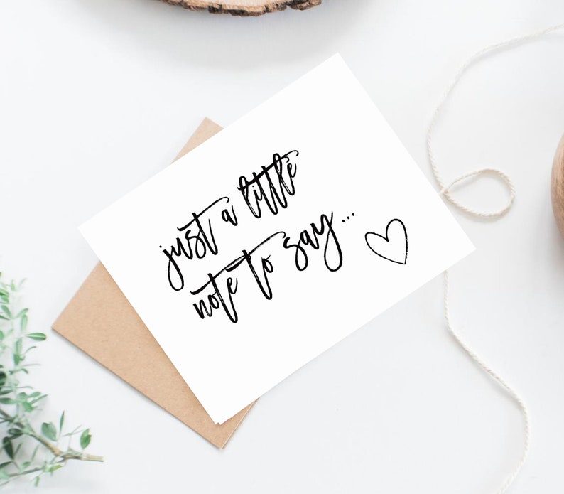 Pregnancy Announcement Card Just a Little Note to Say A Baby Etsy