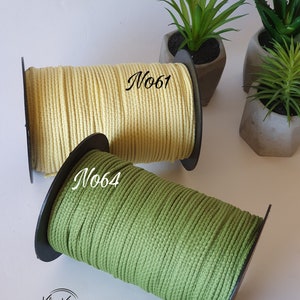 Polyester rope 3mm, Macrame cord 3mm, 3mm placemats rope, Yarn for bag, yarn supplies, rope for DIY project, craft cord, crochet yarn