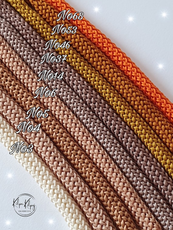 DIY Projects, 3mm Orange Polyester Cord, 3mm Mustard Macrame Rope