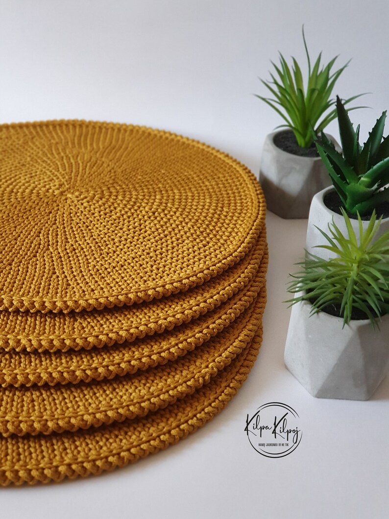 Dinner Placemats Crochet Table Mats Christmas Placemats Etsy