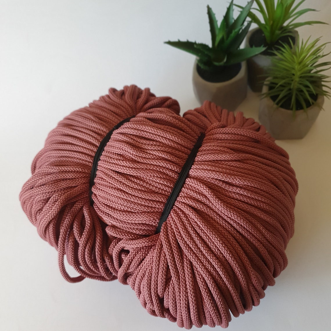 Polyester cord 5mm crochet cord macrame rope yarn supplies | Etsy