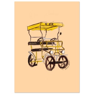 Poster illustrato Italia Romagna Poesia Riscio Bicicletta Libertà Mare Riviera