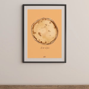 Poster Piadina illustrato Italia Romagna Poesia Riviera Romagnola Stampa Acquerello
