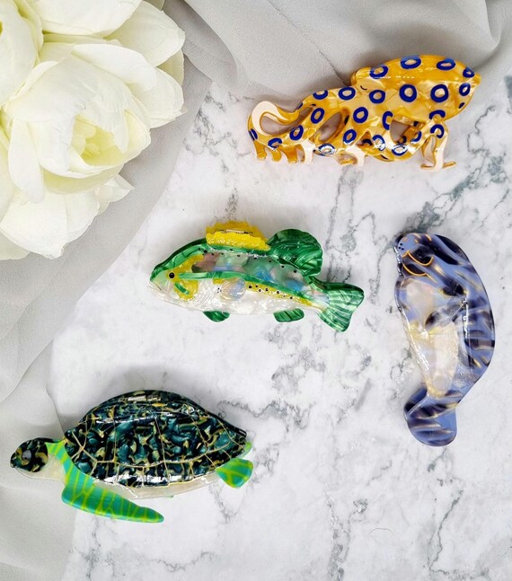 Sea Creature Hair Claw Clip: Novelty Acrylic Hair  display picture 3