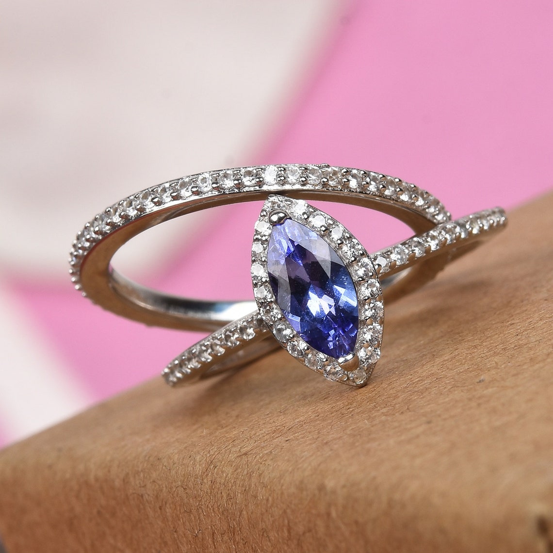 Marquise Cut Tanzanite Wedding Ring Set Tanzantie