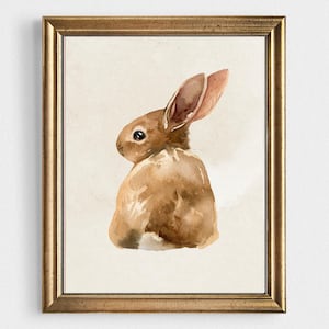 Immagini di coniglietti su tela, poster di coniglietti pasquali, dipinti ad acquerello, stampe artistiche, decorazioni per case di campagna, arte moderna