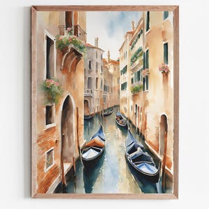 Venice Painting Italy Art Prints Italian Cityscape Watercolor Large Wall Art Italy Artwork Travel Poster Venice Gift Fine Art Print