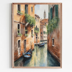 Venice Print Italian Cityscape Watercolor Painting Large Wall Art Italy Artwork Travel Poster Venice Gift Fine Art Print