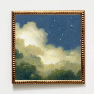Pittura a olio nuvole stampa artistica cielo pittura nuvole stampa di immagini del dipinto originale