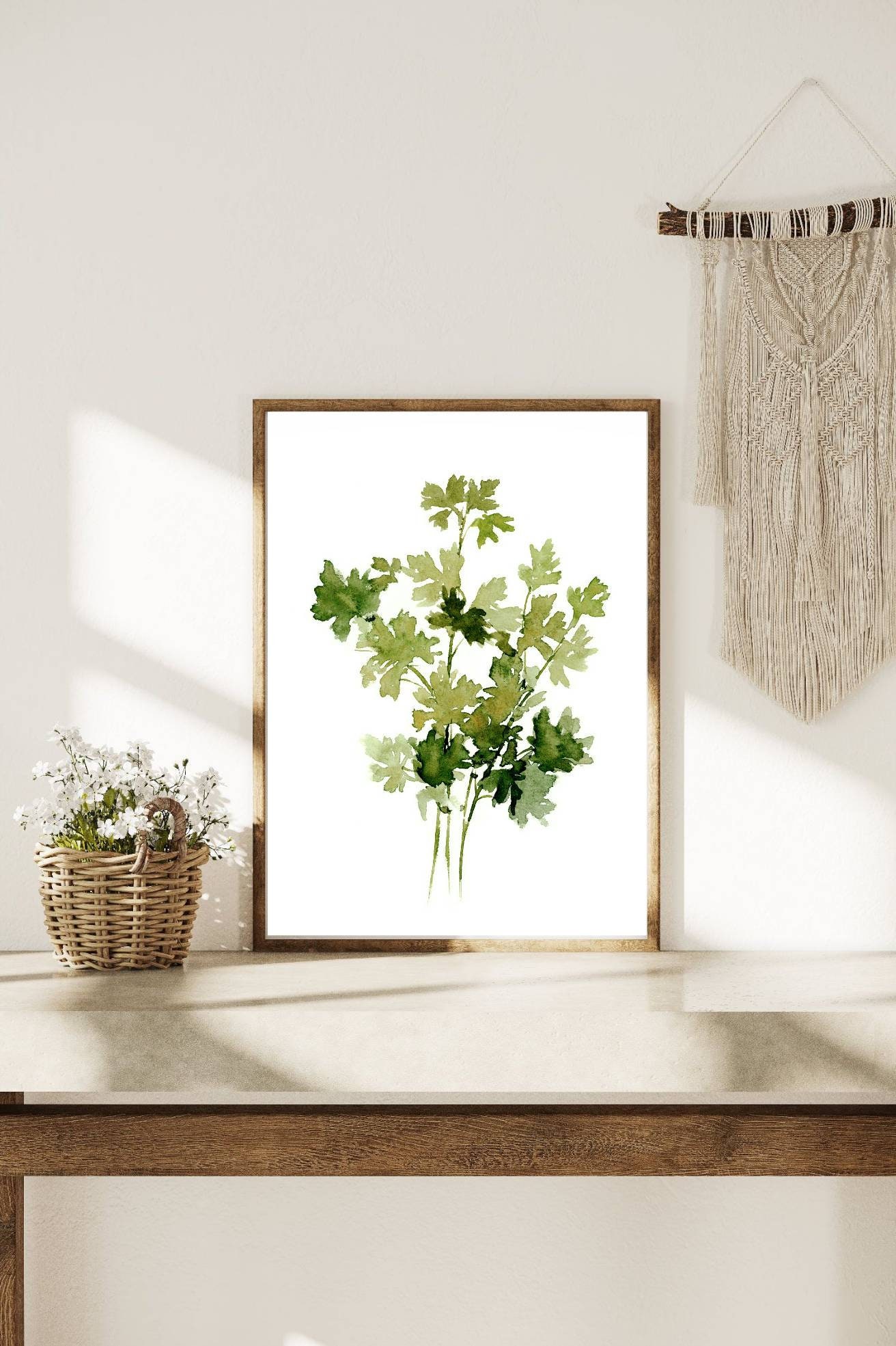 Herbs Print Set of 4 Watercolor Painting Kitchen Wall Art - Etsy