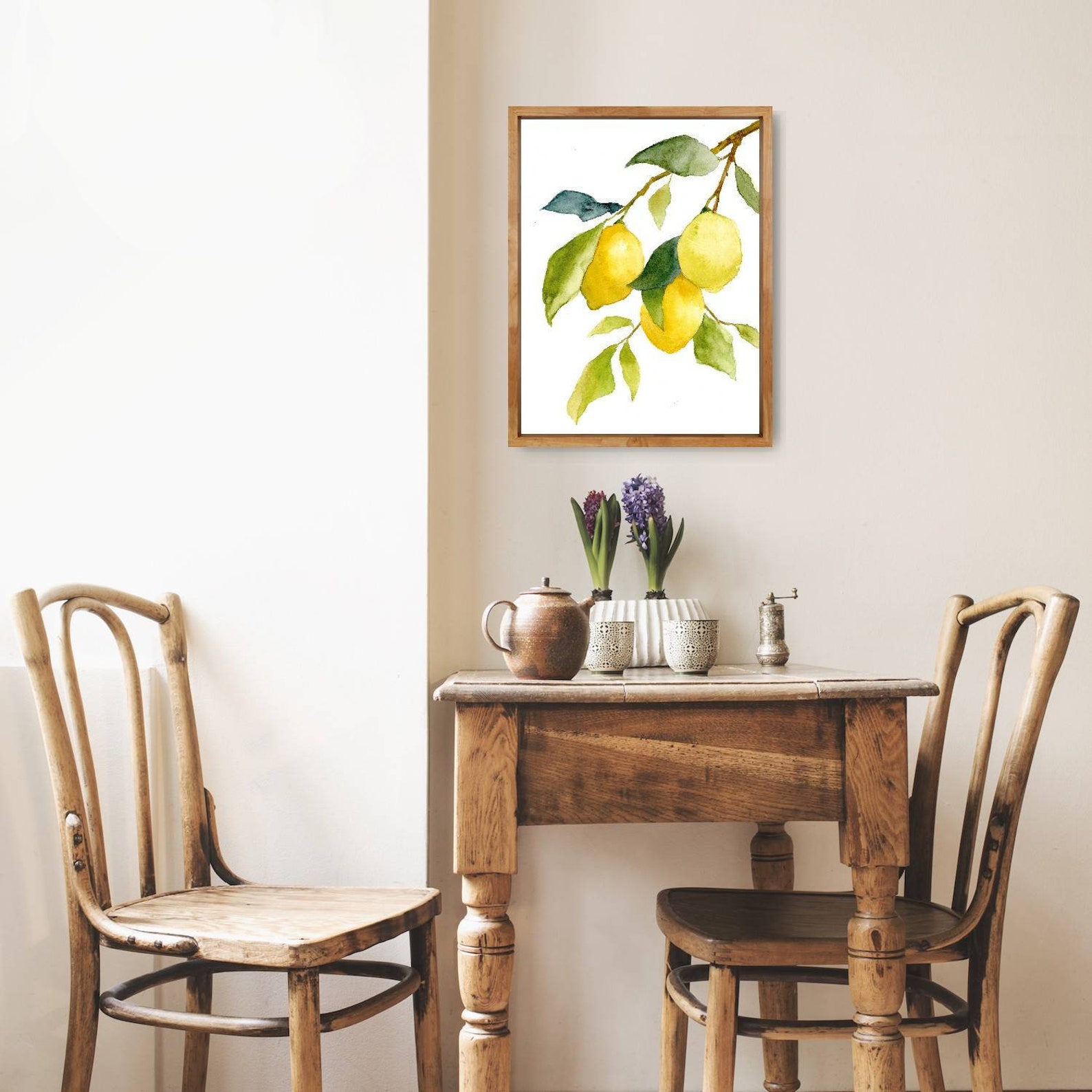 Lemon Painting Watercolor Print Botanical Art Print Kitchen - Etsy