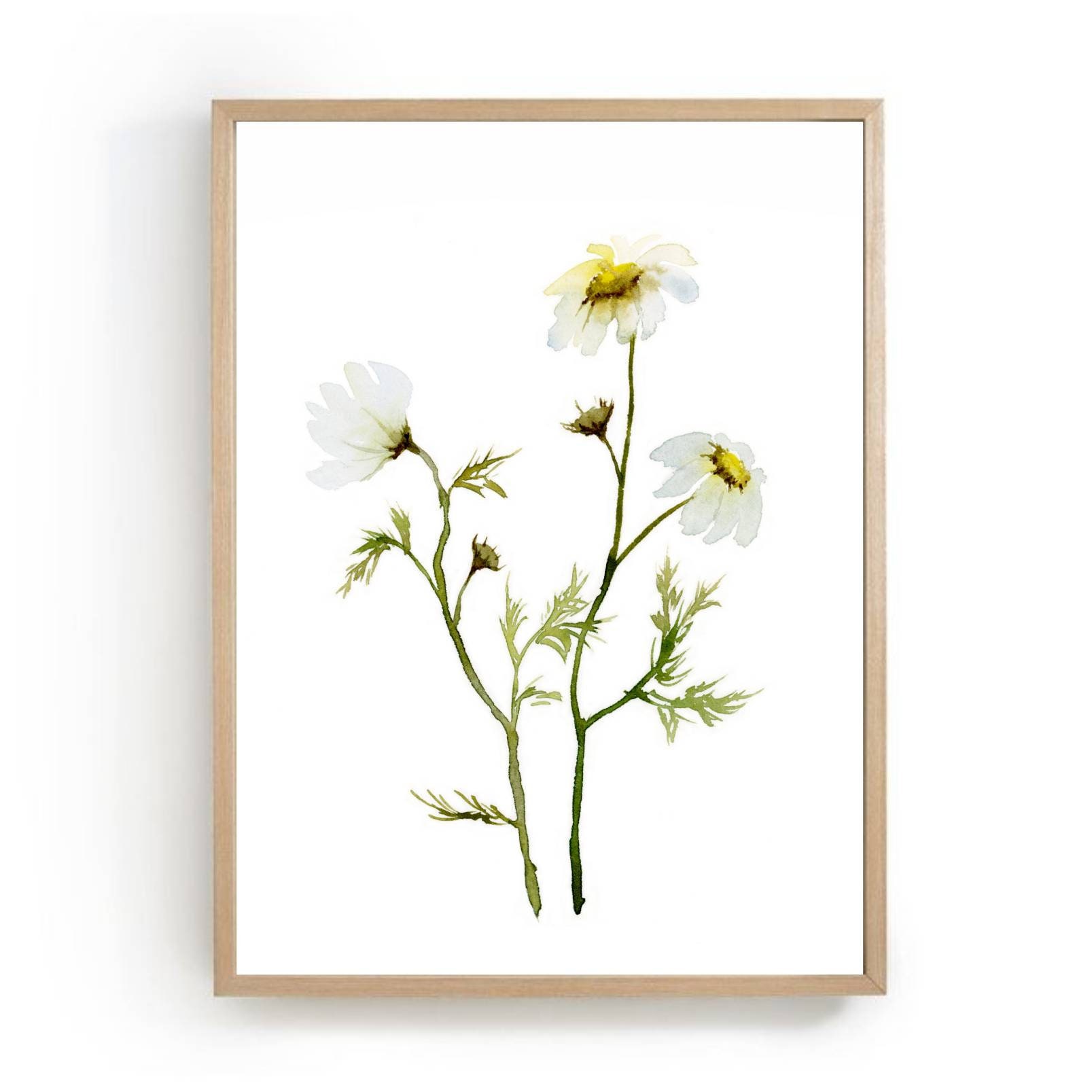 Wildflowers Print Set of 3 Flower Large Wall Art Watercolor - Etsy