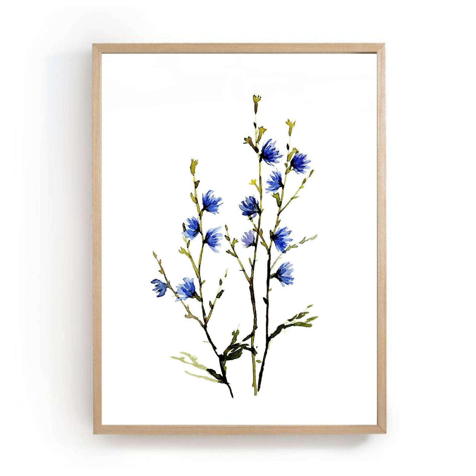 Wildflowers Print Set of 3 Flower Large Wall Art Watercolor - Etsy