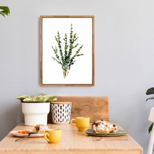 Herbs wall art Thyme watercolor painting kitchen print farmhouse kitchen decor minimalist wall art image 6