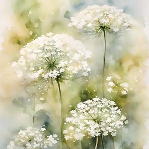 Flores de campo paisaje flores imágenes acuarela flores silvestres pintura paisaje abstracto acuarela imágenes arte impresión cartel grande
