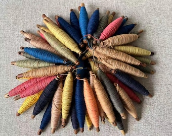 150m Natural Plant-Dyed Sashiko Thread: Hand-Dyed, 100% Cotton, Embroidery Yarn No.3