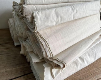 Vintage Handwoven Cotton Fabric: Natural Fiber, Dyeing & Crafts