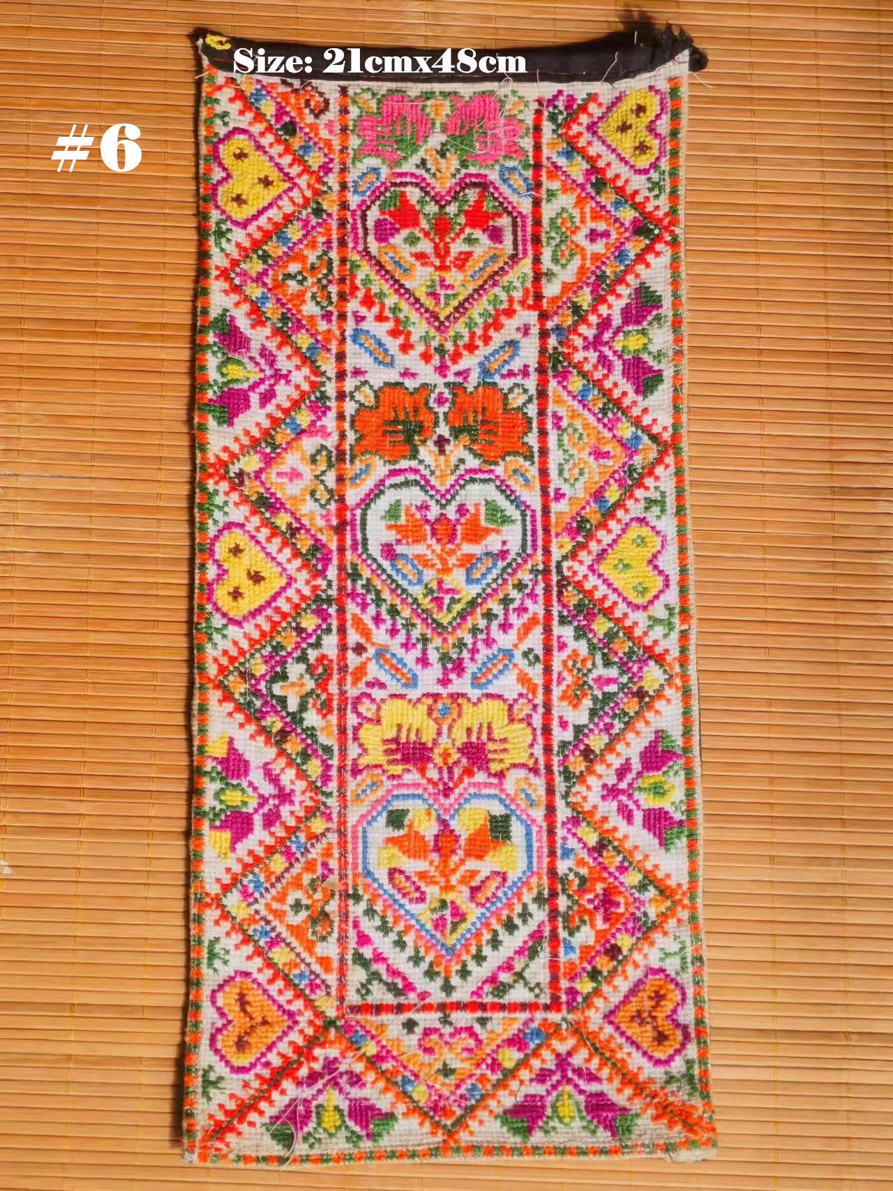 Hmong Rug Hmong Vintage Hand Embroidered Panels - Tribal Art - Cross Stitch ...