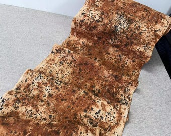 Handwoven Leopard Print Cotton Fabric: Botanical Dyed Textile (40cm Width)