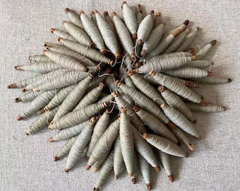 30m Botanical Natural Dyed Sashiko Thread: Plant Hand Dyed Yarn, Embroidery Threads No.2