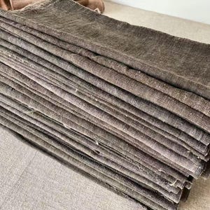 Handwoven Cotton Kakishibu Fabric: Persimmon & Iron Dyed By The Meter