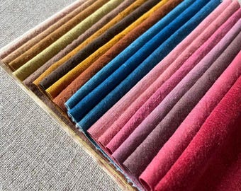 Botanical Hand-Dyed Cotton Fabric Scraps: Botanical dye, Natural Colors, Handwoven (8" Length)