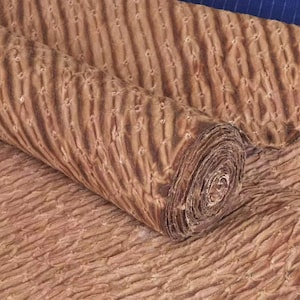 Tessuto di cachi tinto naturale con shibori, kakishibu, tessuto cinese di cotone vintage tessuto a mano, larghezza 40 cm, perfetto per la federa