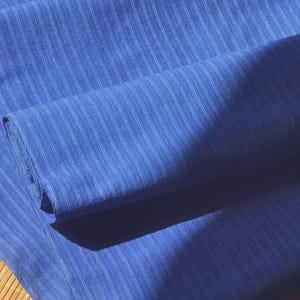 Vintage Indigo Blau Streifen Baumwollstoff: Handgewebte Sashiko Crafting