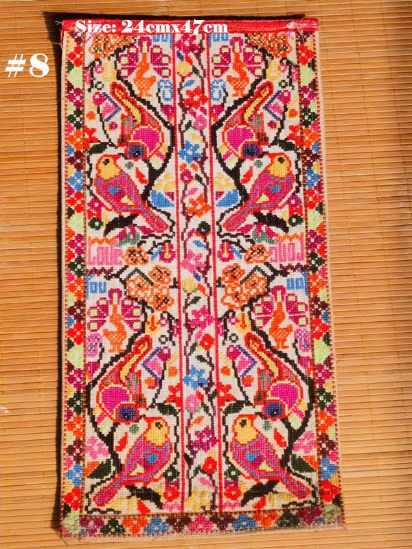 Hmong Rug Hmong Vintage Hand Embroidered Panels - Tribal Art - Cross Stitch ...