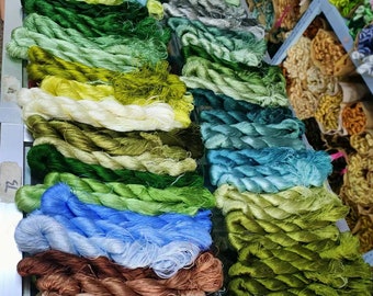 Pick your colors - Chinese pure mulberry silk embroidery thread floss for hand embroidery DIY fringe - sold by the bundle