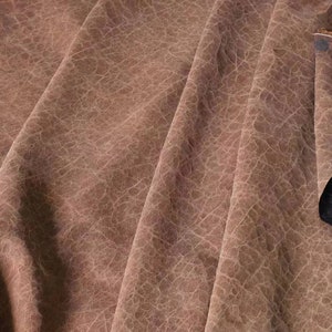 25 Momme gambiered silk fabric - brown crack - natural plant and mud hand dyed - 110cm in width - sold by the meter
