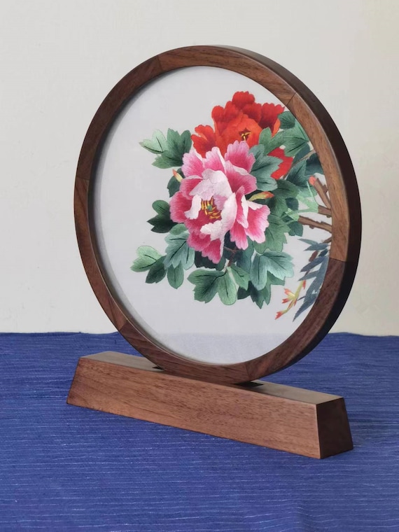 パーソナライズされた手刺繍 - 中国のシルク刺繍 - ペットの記念品