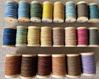 Botanical Dyed Cotton Crochet Thread: Size 40 High Twist Yarn