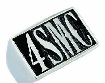 Ring met 4 letters monogram ring gepersonaliseerde naamring cadeau