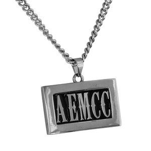 Collar con colgante de 5 letras en bloque, collar con iniciales personalizado, regalo