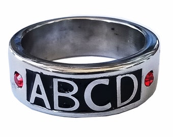 Customized Band Ring 4 Letters Ring Personalized Gift for Her